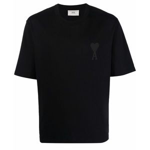 AMI Ami de Couer Organic Cotton T-Shirt - Black - Medium